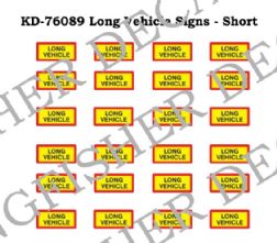 Long Vehicle Signs - Short